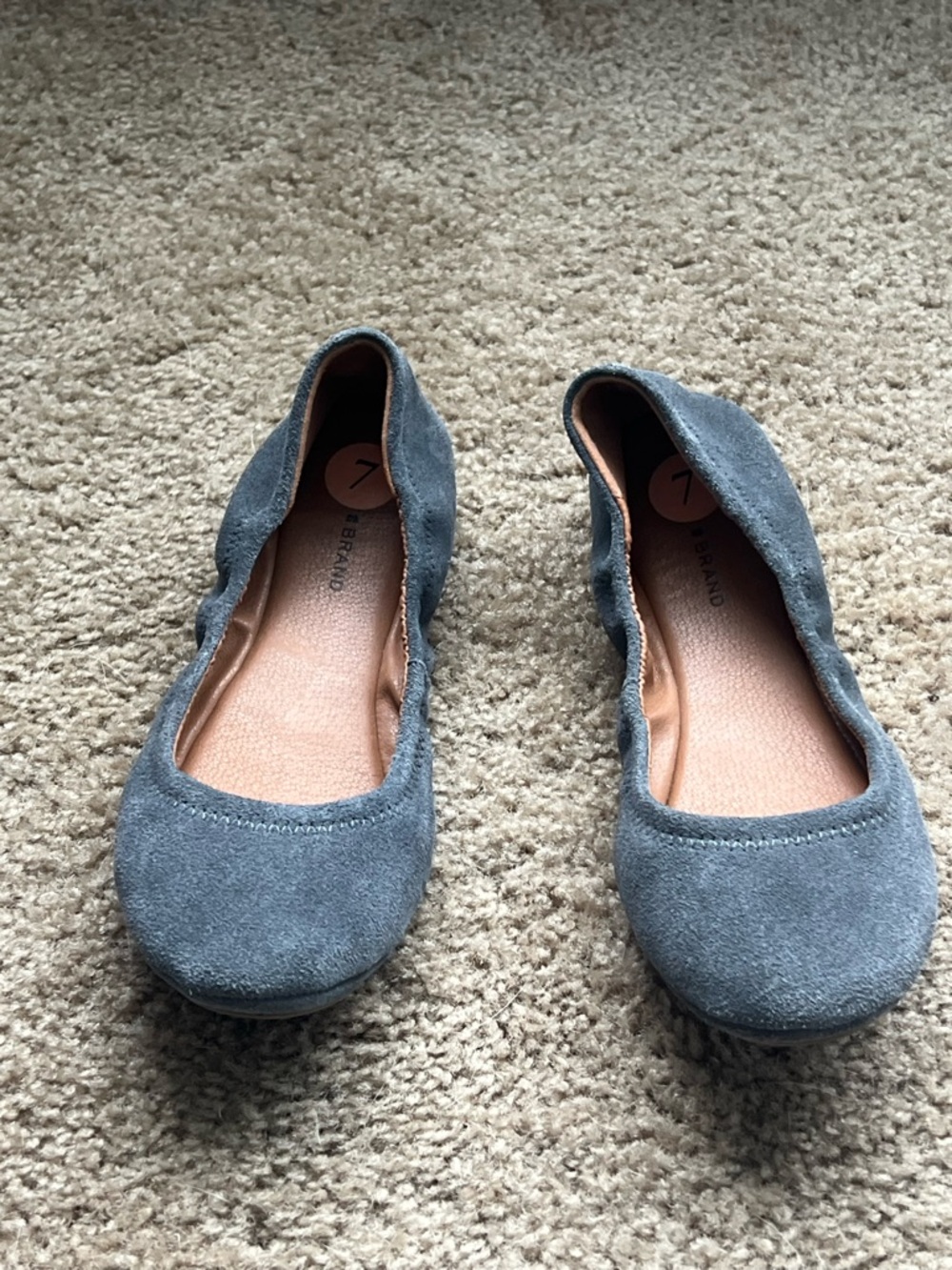 Lucky Brand Gray Suede Ballet Flats